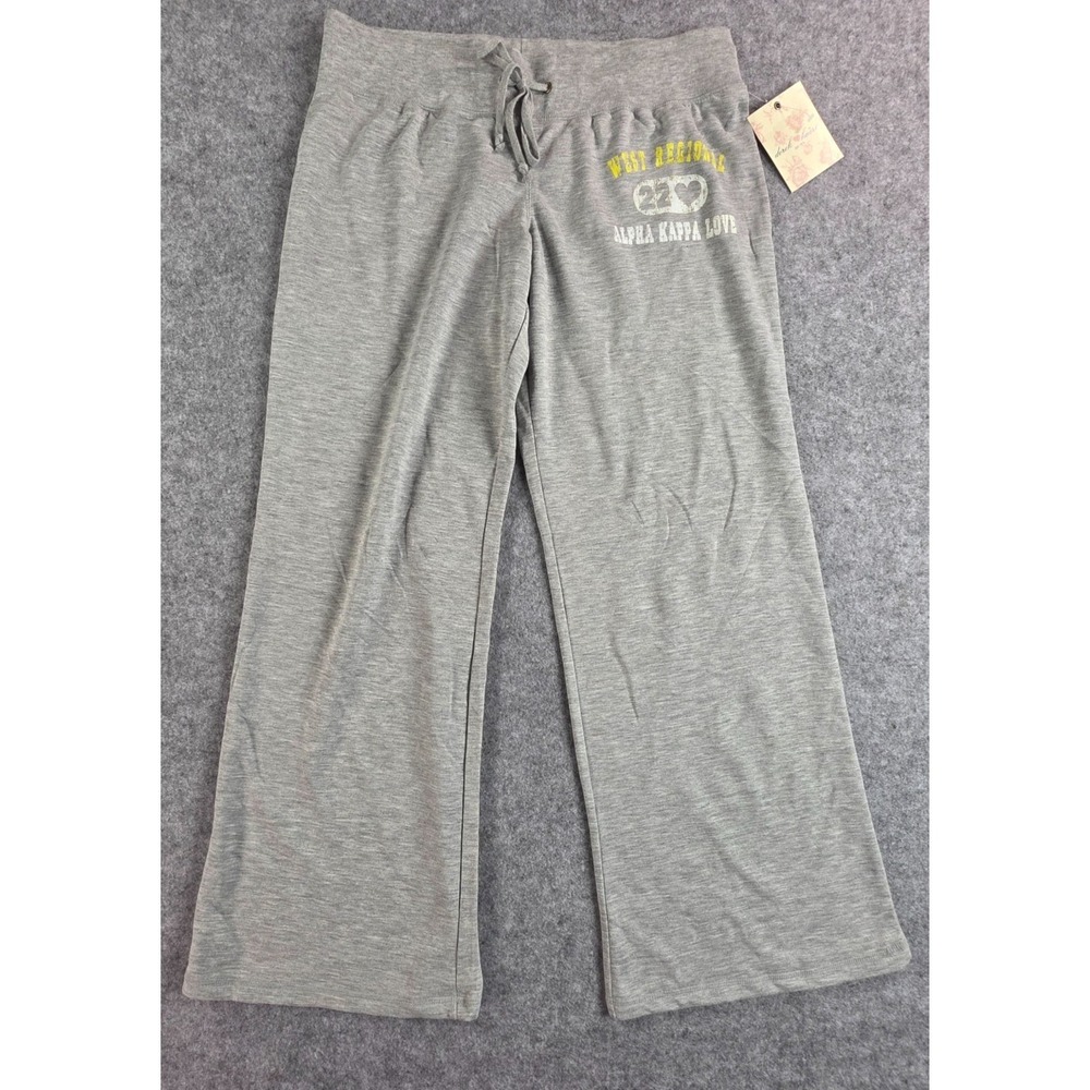 Vintage Derek Heart Sweatpants Gray Wide Leg Y2K Size XL NWT